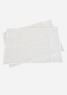 Placemats van biologisch katoen met borduursel (set van 2), bonprix
