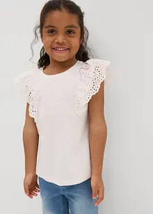 T-shirt met broderie francaise, bonprix
