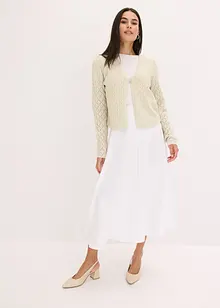 Kort gebreid vest met pailletten, bonprix