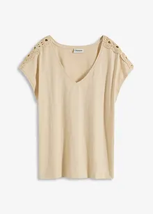 Shirt met gehaakte inzetstukken, bonprix
