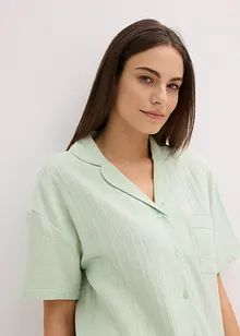 Mousseline shortama met knoopsluiting, bonprix
