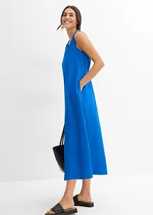 Getailleerde jurk met spaghettibandjes van soepele viscose, bonprix