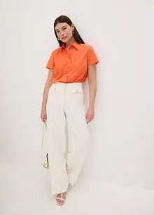 Popeline blouse met korte mouwen, bonprix