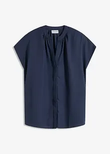Blouse met korte mouwen en blinde knoopsluiting, bonprix