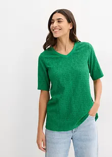 Crêpe shirt met broderie anglaise, bonprix
