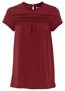 Katoenen shirt met kant, bonprix