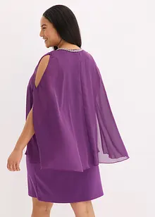 Jurk van chiffon met strass, bonprix