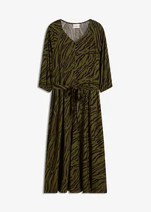 Midi jurk van soepele viscose, bonprix