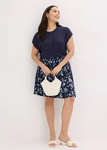 Jersey jurk met gedessineerd rokdeel, bonprix