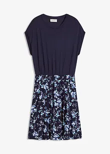 Jersey jurk met gedessineerd rokdeel, bonprix