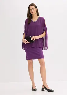 Jurk van chiffon met strass, bonprix