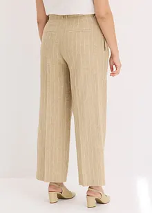 Bandplooibroek met linnen, bonprix