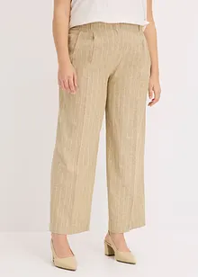 Bandplooibroek met linnen, bonprix