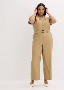 Viscose jumpsuit met riem, bonprix