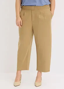 Jersey broek met bandplooien, bonprix