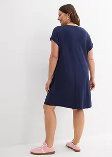 Jersey jurk met borduursel van een vicose-elastanmix, bonprix