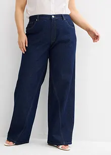 Wide leg jeans, high waist, low stretch, bonprix