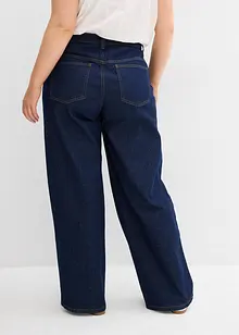 Wide leg jeans, high waist, low stretch, bonprix