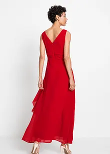 Maxi jurk van chiffon met plooitjes, bonprix