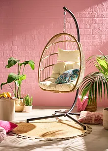 Rond vloerkleed met franjes, bonprix
