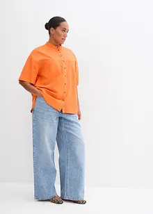 Overhemdblouse in een fijne viscosemix, bonprix