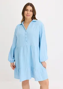 Korte strokenjurk van mousseline, bonprix