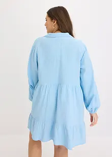 Korte strokenjurk van mousseline, bonprix