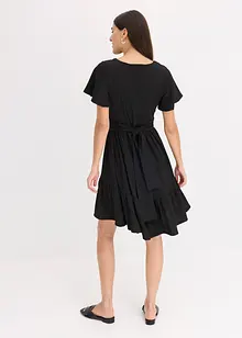 Jerseyjurk van lichte crêpe met kapmouwtjes, bonprix