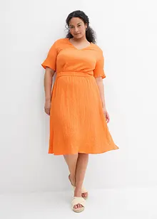 Midi jurk van luchtig seersucker, bonprix