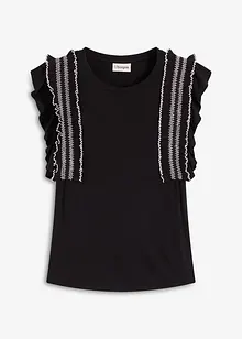 Top met volants van een zachte vicosemix, bonprix