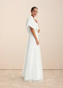 Trouwjurk met carmenhals en kant, bonprix