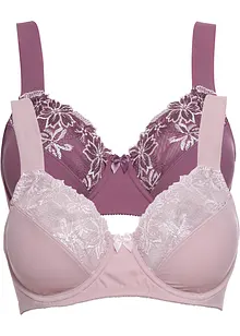 Beugel bh met gewatteerde schouderbandjes (set van 2), bonprix