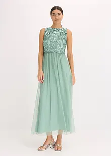 Maxi jurk met paillettenborduurwerk, bonprix