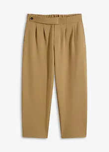 Jersey broek met bandplooien, bonprix