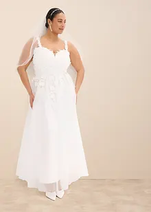 Trouwjurk van zachte tule met kant, bonprix