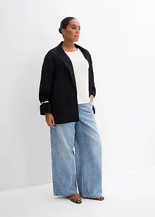 Blazer van een gestructureerde crinkle-viscosemix, bonprix