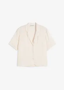 Blouse met reverskraag van satijn, bonprix