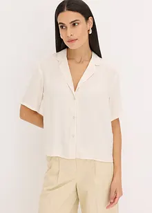 Blouse met reverskraag van satijn, bonprix