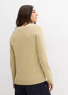 Gebreid vest met ronde hals, bonprix
