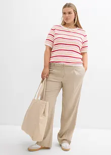 Geribd shirt met strepen, bonprix