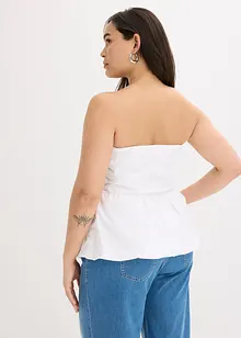 Strapless blousetop met peplum, bonprix