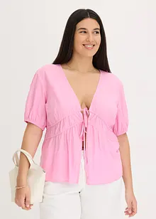 Blouse met strikjes, bonprix