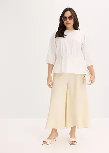 Blouse met pofmouwen en diep uitgesneden achterkant, bonprix