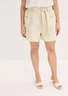 Twill short met ceintuur, bonprix