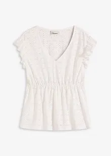 Shirt met broderie anglaise, bonprix