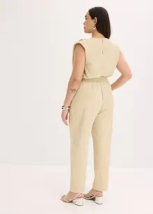 Jersey jumpsuit met schoudervullingen, bonprix