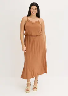 Jersey jurk met kant, bonprix