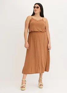 Jersey jurk met kant, bonprix