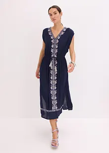 Boho midi jurk met borduursel, bonprix