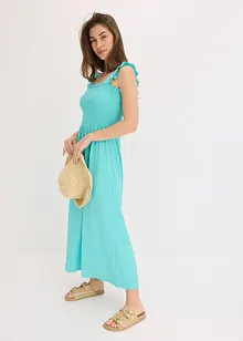 Jersey jurk, gesmokt, bonprix
